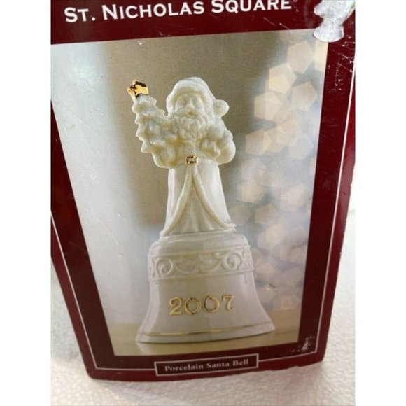 St.Nicholas Square Porcelain Santa Bell - Picture 1 of 4